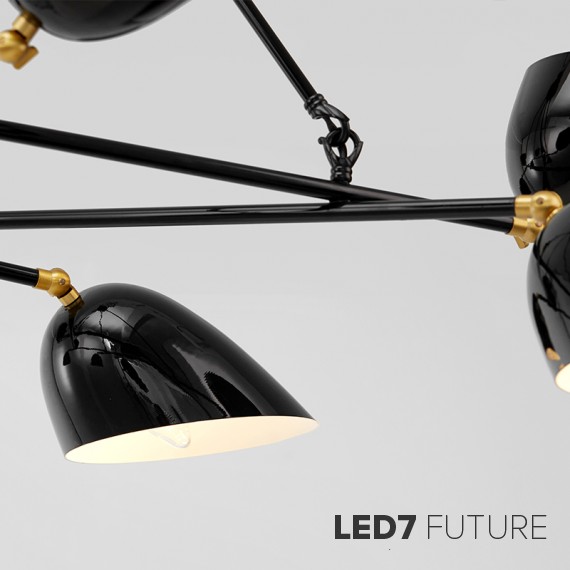 Loft Industry Modern - Black Seed Chandelier